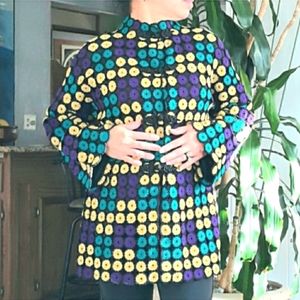 Vintage retro granny handmade crochet jacket, sweater